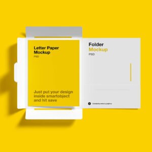 Brochure Folder Letter Mockups
